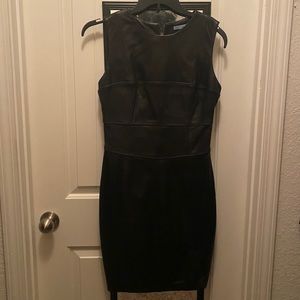 Black Genuine Leather Dress